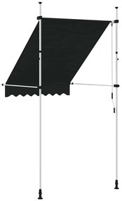 vidaXL Τέντα Συρόμενη Χειροκίνητη Ανθρακί 150 εκ.