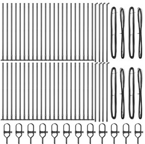 vidaXL Στύλος Περιφράξεων 52 pcs Ασημί Μέγεθος: 3.2 x 3.2 x 110 εκ.