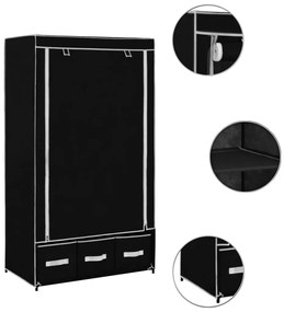 vidaXL 282457  Wardrobe Black 87x49x159 cm Fabric