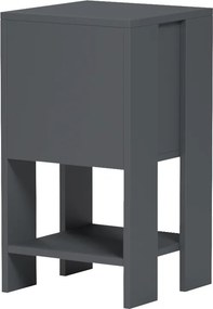 Κομοδίνο Reppo pakoworld ανθρακί 30x30x55εκ