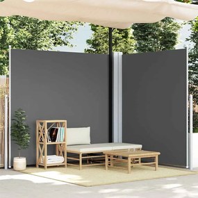 vidaXL Σκίαστρο Πλαϊνό Συρόμενο Ανθρακί 200 x 600 εκ.