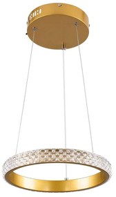 Φωτιστικό Οροφής Diamond 61127 Led 20W Φ25cm Gold Matt GloboStar Aluminium