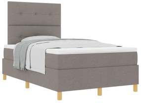 vidaXL Κρεβάτι με ελατήριο και στρώμα ταπεί 120x200 εκ. Ύφασμα