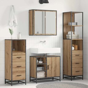 vidaXL Σετ Επίπλων Μπάνιου 4 pcs Artisan Oak Επεξεργασμένο ξύλο