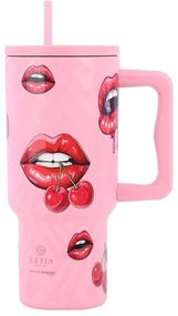 Estia Θερμός Ποτήρι Straw Tumbler XL 900ml Save The Aegean Blush Pop 01-32067