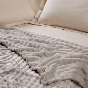 Κουβέρτα Fleece Μονή (160x220) Das Home 1370 Taupe