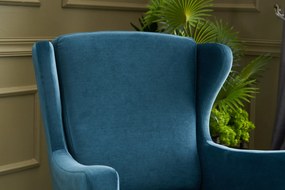 Wing Chair Lola Berjer - Turquoise Turquoise