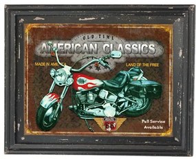 Vekrakis Πίνακας Ξύλινος “American Classics” 38Χ47Χ2 Μπορντώ