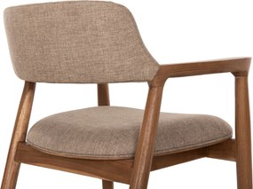 ΠΟΛΥΘΡΟΝΑ JAMES HM18259 TEAK WOOD ΜΕ ΣΑΜΠΑΝΙ ΥΦΑΣΜΑ 57x52x76Υεκ.