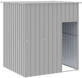 vidaXL Σπιτάκι Σκύλου με Οροφή Αν. Γκρι 165x153x181 εκ Γαλβαν. Χάλυβας
