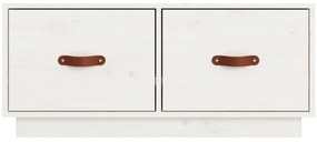 vidaXL Έπιπλο Τηλεόρασης Λευκό 80x34x35 εκ. από Μασίφ Ξύλο Πεύκου