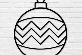 Intra απο ξύλο plywood 3mm-4mm πάχος Χριστουγεννιάτικη Μπάλα Μεταλλική Τέχνη τοίχου , Δίασταση 40x40 cm INTRAFABR-100561408