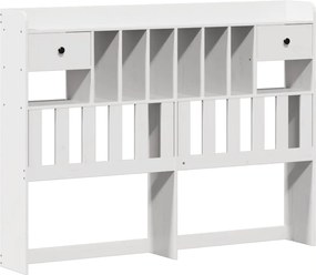 vidaXL Σκελετός Κρεβ. Χωρίς Στρώμα Λευκό 140x190 εκ Μασίφ Πεύκο