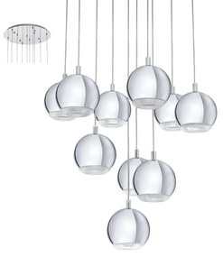 Φωτιστικό Οροφής Led Conessa 95914 Silver Eglo Μέταλλο,Πλαστικό