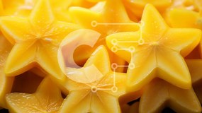 Σετ των 2 Intra Συλλεκτικό Ξύλινο Παζλ Plywood 4mm - Φρούτα σε σχήμα αστεριού τακτοποιημένα σε κύκλο Σε Ξύλινο Κουτί - Διαστάσεις: 10x10 cm – 25 κομμάτια