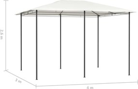 vidaXL Κιόσκι Κρεμ 3 x 4 x 2,6 μ. 160 γρ./μ²