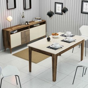 Stewehome Σετ Τραπεζαρίας Μοντέρνος Σχεδιασμός 145x88x75 cm