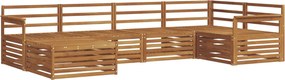 vidaXL Σειρά Καναπέ Εξωτερικού 6 pcs Φυσικό