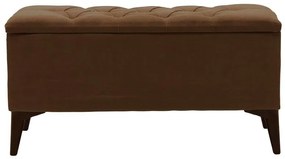 Σκαμπό-μπαούλο Elone καφέ-καρυδί 90x40x44εκ 90x40x44 εκ.