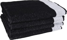vidaXL Σετ Πετσετών 12 Τεμαχίων Μαύρες Βαμβακερές