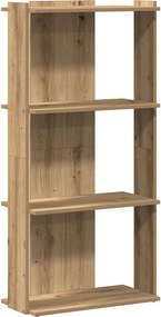 vidaXL Βιβλιοθήκη 3 επιπέδων Δρυς τεχνίτης 60x30x120 cm