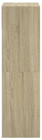 vidaXL Παπουτσοθήκη Sonoma Δρυς 60x34x116 εκ. από Επεξεργασμένο Ξύλο