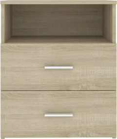 vidaXL Κομοδίνα 2 τεμ. Sonoma Δρυς 50 x 32 x 60 εκ.