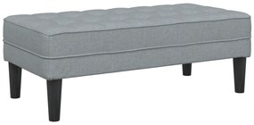 vidaXL Παγκάκι Ανοιχτό Γκρι 113x57x39 εκ. Υφάσμα