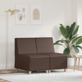 vidaXL Καναπέδες 2 pcs Καφέ 55 x 74 x 82 εκ. Τεχνητό δέρμα