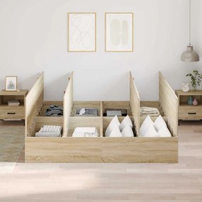 vidaXL Σκελετός Κρεβατιού Sonoma Δρυς 200 x 180 x 31.5 εκ.
