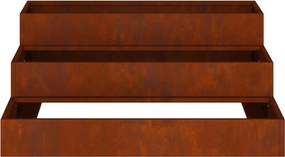 vidaXL Γλάστρα Κήπου Σκ rusty 90 x 90 x 35 εκ