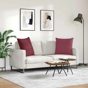 vidaXL Μαξιλάρι Καναπέ 2 pcs Κόκκινο 80 x 80 cm ύφασμα