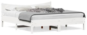 vidaXL Πλαίσιο Κρεβατιού με Κεφαλάρι 180x200 εκ. από Μασίφ Ξύλο Πεύκου