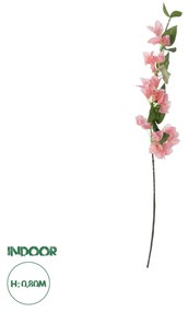 GloboStar® Artificial Garden BOUGAUVILLEA BRANCH 20655 Τεχνητό Διακοσμητικό Κλαδί Μπουκανβίλιας Ροζ - Πορτοκαλί Y80cm