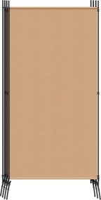 vidaXL Διαχωριστικό Δωματίου 6-Πάνελ Μπεζ 520 x 180 cm Ύφασμα