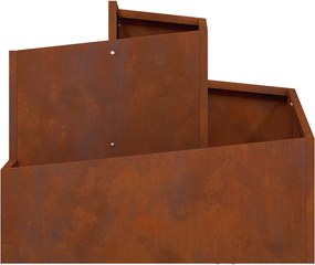 vidaXL Γλάστρα Κήπου Σκ rusty 60 x 60 x 50 εκ