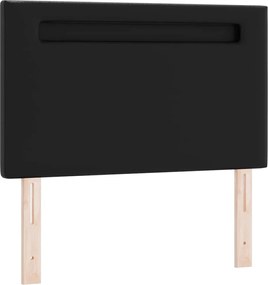 vidaXL LED κεφαλάρι Μαύρο 100 cm Τεχνητό Δέρμα