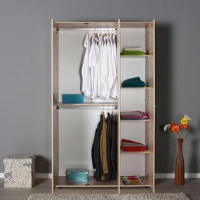 Ντουλάπα ρούχων Trendline Megapap τρίφυλλη σε χρώμα sonoma 120x52x212εκ. GP009-0022