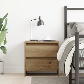 vidaXL κομοδίνο  από τεχνητό ξύλο δρυός 45x34x44,5 εκ.