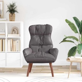 vidaXL Πολυθρόνα Γκρι 69 x 74 x 93 εκ. Δερματίνη