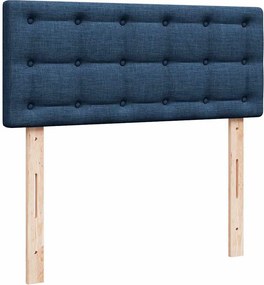 vidaXL Κρεβάτι Boxspring με Στρώμα Μπλε 120x200 εκ. Υφασμάτινο