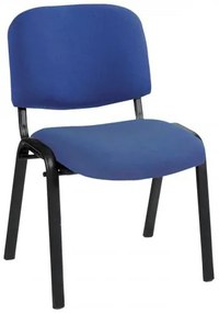 SIGMA Καρέκλα Στοιβαζόμενη Γραφείου - Επισκέπτη Μέταλλο Μαύρο / Ύφασμα Μπλε 56x62x77cm / Σωλ.35x16/1mm ΕΟ550,19W
