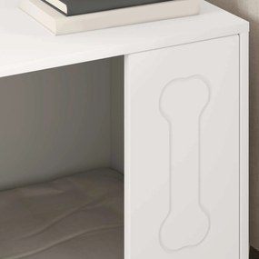 vidaXL Σπίτι Σκύλου Λευκό 44 x 42 x 49 εκ. Επεξεργασμένο ξύλο