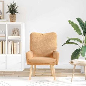 vidaXL Πολυθρόνα Μπεζ 63 x 67 x 94 εκ. Πολυεστέρας και Κόντρα Πλακέ