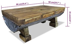 ΤΡΑΠΕΖΑΚΙ ΣΑΛΟΝΙΟΥ 90 X 50 X 35 ΕΚ. ΑΠΟ ΜΑΣΙΦ ΑΝΑΚΥΚΛΩΜΕΝΟ ΞΥΛΟ 244500