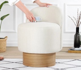 Pouffe Barren Puf - Cream Cream