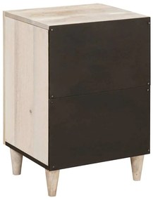 vidaXL Ντουλάπι Μπάνιου Λευκό 38 x 33.5 x 160 εκ Στερεό Ξύλο Μάνγκο