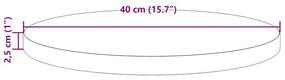 Επιφάνεια Τραπεζιού Στρογγυλή Καφέ Κερ. Ø40x2,5 εκ Μασίφ Πεύκο - Καφέ