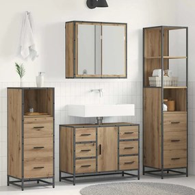 vidaXL Σετ Επίπλων Μπάνιου 3 pcs Artisan Oak Επεξεργασμένο ξύλο