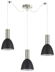 Φωτιστικό Οροφής  SE21-NM-4-NM3-MS2 ADEPT TUBE Nickel Matt Pendant Black Metal Shade+ - 77-8458 - 51W - 100W - 77-8458